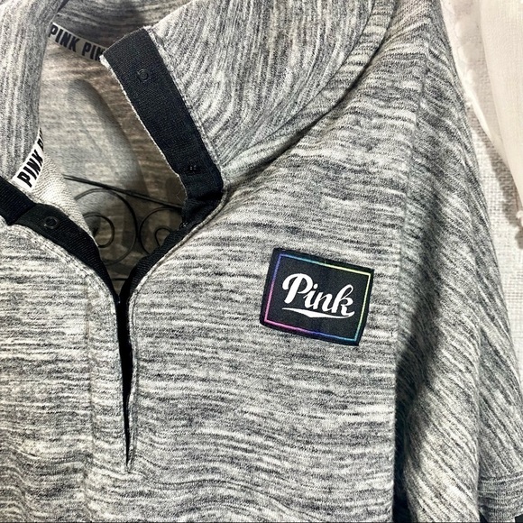 Pink Victoria’s Secret grey melange pull over size S - Picture 9 of 9